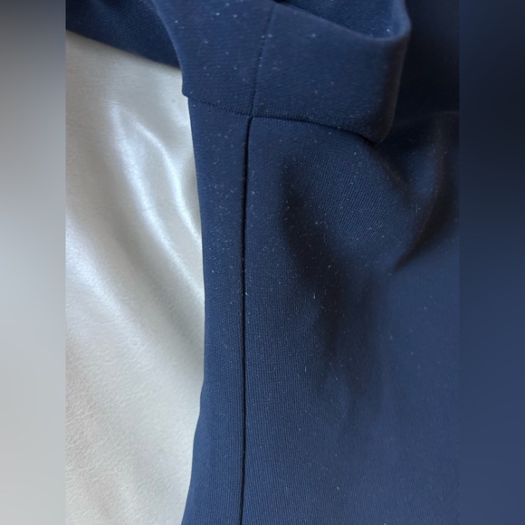 J.Crew Navy blue matte crepe tee with button hole back closure - Picture 8 of 12